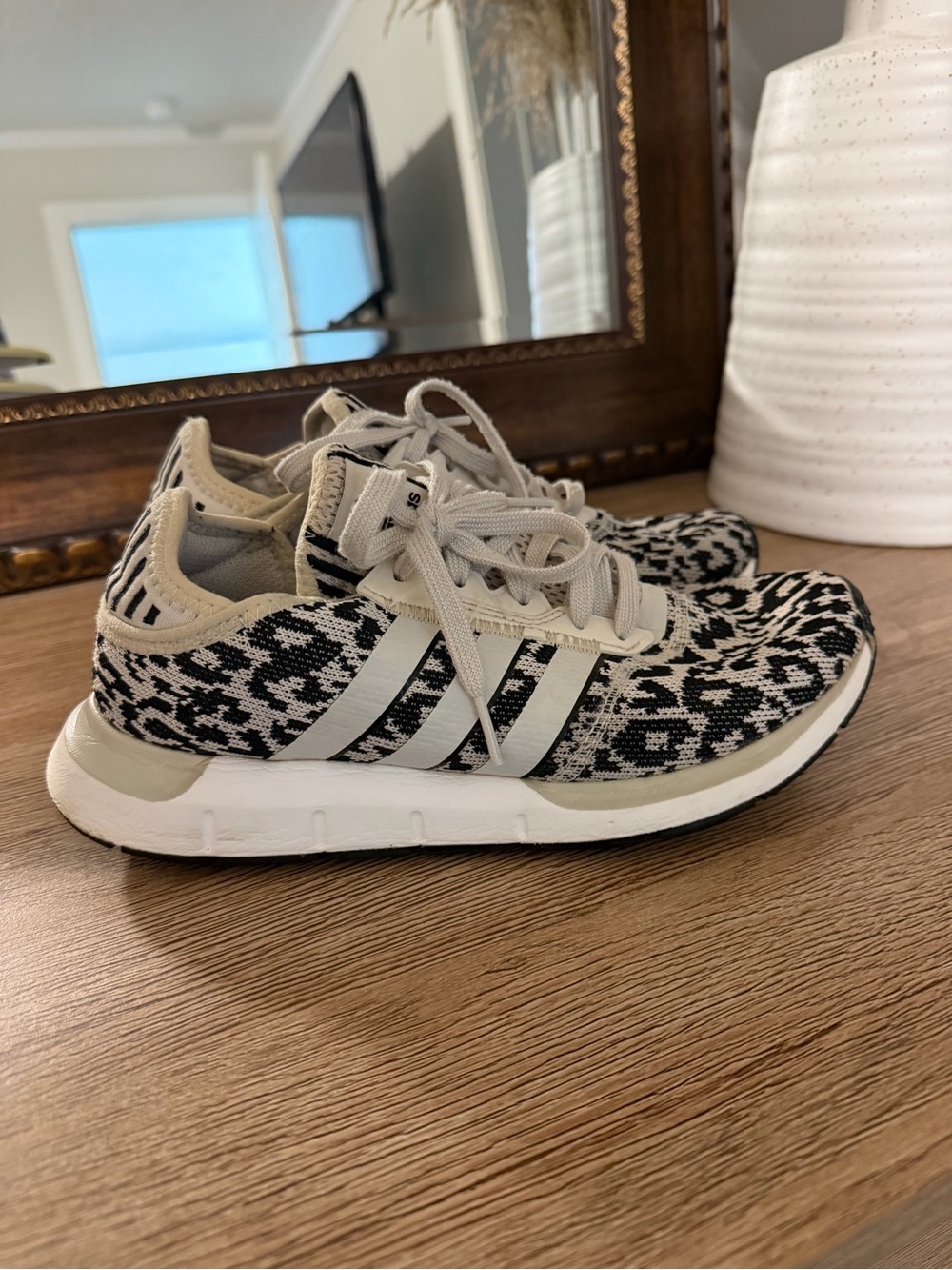 Adidas Swift Run Leopard Print Sneakers - 7